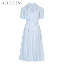 [블루레이스] 골드버튼스트라이프원피스_B2M1OP4121