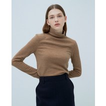 22FW 카멜 스판 솔리드 겨울성 골지 터틀넥 티셔츠 HSTS2D915CM