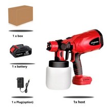 흐름 제어 에어 브러시와 120W 800ML 무선 전기 스프레이 건 Makita 18V, 02 one small battery