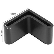 앵글 아이언 고무 커버 L 타입 트라이앵글 상품 선반 피트 가구 테이블 의자 발 다리 패드 바닥 보호, 1PC 63x63x4mm