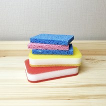 타임키즈 몬테소리 일상 생활 감각 영역 짜기 물짜기 스펀지 모음, 4. 3중 수세미-레드