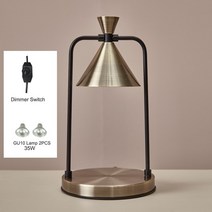 침대 테이블 LED 무드등양키캔들워머 인테리어 독서등, Gold Dimmer, UK Plug 220V