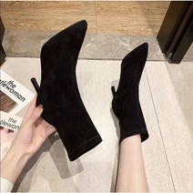 녕동 여성용 봄가을 스틸레토 발목 스판 앵클부츠 스틸레토 힐앵클힐 하이힐