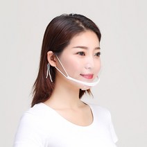음식점 식당 투명 위생 마스크 조리용 주방 플라스틱 요리 마스크, 턱받이 부분 투명화이트 중 랜덤발송