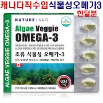 rtg 식물성 오메가3 조류 임산부오메가3 EPA DHA 비타민D ncr 미세조류 수유부 어린이 청소년 영양제, 1박스, 60캡슐