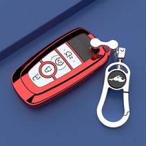DFMEI 적용 가능한 머스탱 키 커버 21 Ford Mustangmach-e 쉘 자동차 내부 수정, 빨간색 [단일 쉘+매달린 버클]