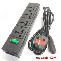 네트워크 필터 4 콘센트 멀티 범용 PDU 전원 공급 장치 전기 확장 소켓 커넥터 C14 C13 이탈리아 미국 영국 AU EU 플러그, 05 Strip with UK Cord