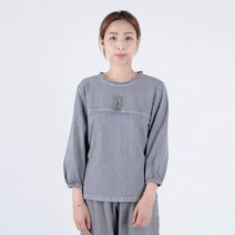 7071 여름 생활한복 여자 30수 자수 프릴 티 개량한복 시원한 티셔츠 요가복 생활복 템플스테이