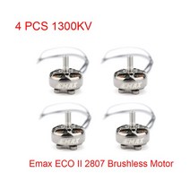 EMAX ECOII 2807 6S 1300KV 5S 1500KV 4S 1700KV 브러시리스 모터 RC FPV 레이싱 드론용 쿼드콥터 부품 DIY 액세서리, 4 PCS 1300KV
