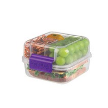 SnapLock by Progressive Lunch Cube To-Go Container - Purple SNL-1005B Easy-To-Open Silicone Seal, 1