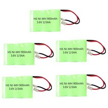 무선 휴대폰 액세서리용 충전식 배터리 팩 Ni-MH 2/3AA 3.6V 700mAh 900mAh 1-5PCs, [05] 5B