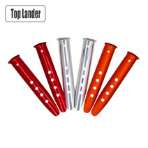 2 4 6Pcs 캠핑 텐트 Pegs U 모양 말뚝 야외 해변 눈 모래 알루미늄 텐트 액세서리 23 Cm 합금 모래 지상 못, 레드 2pcs