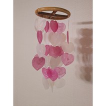 [소품팩토리] DIY 러블리 하트 자개 모빌 만들기 키트 완제품 썬캐쳐 발리 인테리어 감성소품, 러블리 하트 자개모빌 키트