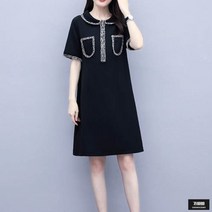 가바바 여성 빅사이즈 원피스 심플하고 심플한데 독특한 카라 미니원피스 G52611