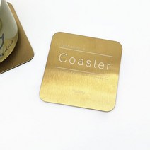 금속 골드 코스터 사각형고급코스터 컵받침 메탈코스터 티코스터 컵홀더, 본상품