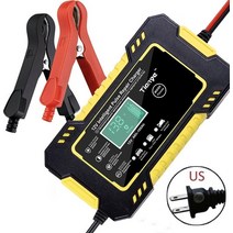 차량용배터리 자동차 인산철 밧데리 6a 12v 디지털 충전기 오토바이 suv stea 충전기 납산 에 대한 완전 자동 수리 충전, 미국 플러그, 1개