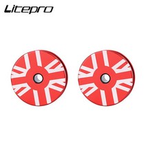 Litepro 알루미늄 합금 1-6단 리어 다이얼 변속기 안정제 브롬톤 텐셔너용 체인 프레서, red wheel