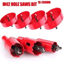 m42 16-200mm hss 강철 드릴링 구멍 톱 드릴 비트 커터 알루미늄 철 스테인레스 스틸 diy 나무 커터 드릴 비트 용 바이메탈 446, 25mm