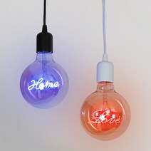 LED필라멘트 인테리어 램프4W [2 TYPE] LED레터링전구 홈카페조명 홈바조명 카페조명 매장조명 바조명 포인트전구 인테리어전구, 선택03. HOME+레일형(블랙)