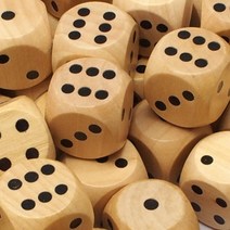 나무 원목 주사위 보드게임 주사위놀이, 단품