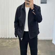 아도르클래식 웨이브 2컬러 투웨이 집업 트러커 면 봄 가을 간절기 자켓