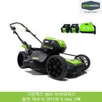 그린웍스 80V 충전식 자주식 잔디깍기 제초기 베어툴 2.5Ah 5Ah 8Ah 배터리 1팩 2팩 충전 잔디깍는 기계 전기 무선 잔디깎기, 선택05_80V 자주식 잔디깍기 5Ah 2팩, 1개