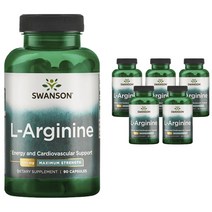 스완슨 L-아르기닌 850mg 캡슐, 90개입, 6개