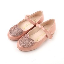 DO-54 여아용 하트구두 반짝이 구두