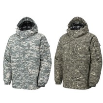 겨울 방한복 패딩점퍼 기모 작업복 낚시 캠핑 오토바이(모자일체형), 디지털카키, 105(XL)