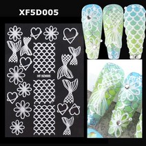 1 pc 디자인 손톱 장식 네일 접착제 손톱 장식 슬라이더 접착제 네일 데칼 SASW5D, XF5D005