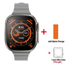 2Pcs/3Pcs/4Pcs ZD8 울트라 맥스 스마트 워치 2.08 "망막 스크린 시리즈 8 49mm 티타늄 합금 NFC ECG, 10 add Alpine Orange_01 2 PCS
