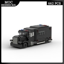 호환 현대 도시 차량 SWAT 경찰 험비 특수 자동차 MOC 빌딩 블록 브릭 WW2 군사 DIY 모델 장난감 어린이, 04 PDF Guide