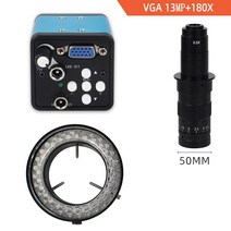 디지털 전자 현미경 확대경 4K 48MP 1080P HDMI USB 디지털 비디오 현미경 카메라 130X 조정 가능한 렌즈, 10 13MP VGA-180X