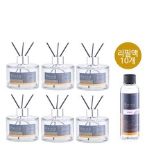 레이나퍼퓸 공병6개+리필150mlx10+스틱10세트+선물박스, 1개, 투명병6개/라벤다10개
