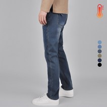 가이스토리 겨울용 남성 라이브 기모 청바지 빅사이즈 워싱 데님 남자 바지S-4XL