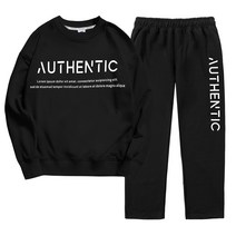 쭈리 트레이닝 세트 오버핏 맨투맨 티셔츠 밴딩 팬츠 어센틱 남녀공용 빅사이즈 M~3XL