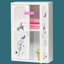 모던라이프 화이트 특허 욕실 수납장 인테리어 욕실장 플라스틱 수건장 정리대 수납선반, 욕실장 600 소형 나비, 1개