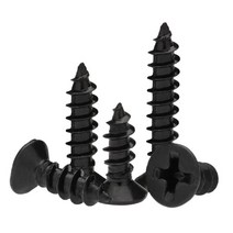 M2.6 블랙 접시 머리 태핑 스크류 카운터 성크 강철 크로스 나사, M2.6 (100pcs), 5mm, 1개