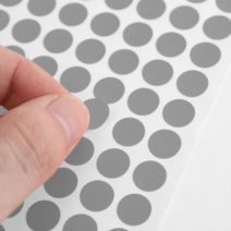 디작소 팬시용품 10mm 컬러 원형 60매(그레이) 문구스티커, one color