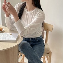 [제작] 로젯 골지 긴팔 티셔츠 69280 빅사이즈 여성의류