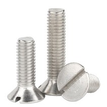 M3 접시 머리 볼트 GB68 스테인리스 스틸 304 메트릭 카운터 성크 나사산 슬롯 일자, M3 (20개), 10mm, 1개
