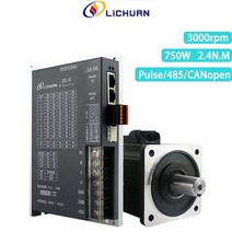 Lichuan-750W 2.4N.M Flanc 80mm 서보 모터 펄스 485 CANopen 저전압 DC 드라이브 키트 Cnc 조각 3D 프린, 03 Pulse_01 750W