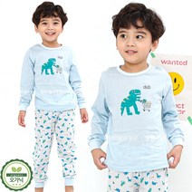 유아 아동 남아 봄 내복 자가드 공룡 내의 P디노마켓
