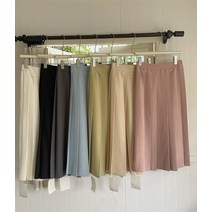 테네브 롱 플리츠 주름 뒷밴딩 스커트 7color 23021548