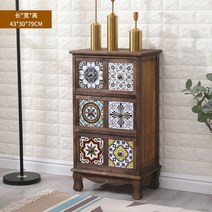 빈티지 수납장 미니 원목 대형 엔틱 장식장 프로방스 주방수납장 북유럽 선반, M