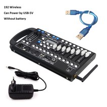 배터리 구동 192 dmx 512 무대 dj 조명 컨트롤러 무대 조명 파티 펍 나이트 클럽 ktv 이동 헤드 특허 미니 콘솔, 192 무선, 나는 플러그