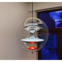 베르판 글로브 펜던트 조명 북유럽 인테리어 식탁등 천장 램프, 40cm 크롬 웜라이트