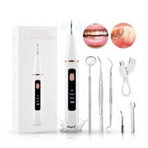 CkeyiN울트라 소닉 가정용 치아 스케일러 치석 얼룩 제거기 고주파 플라크 클리너, kq158w