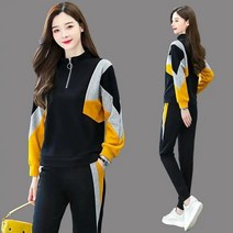 [Myshe]봄 가을 트레이닝복 세트 여성 캐주얼 운동복 세트 Myshe dian25712103ll6