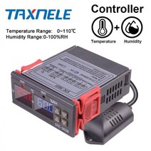 듀얼 디지털 온도 조절기 온도 습도 제어 STC-3028 온도계 습도계 컨트롤러 AC 110V 220V DC 12V 24V 10A, CHINA, 110-220V